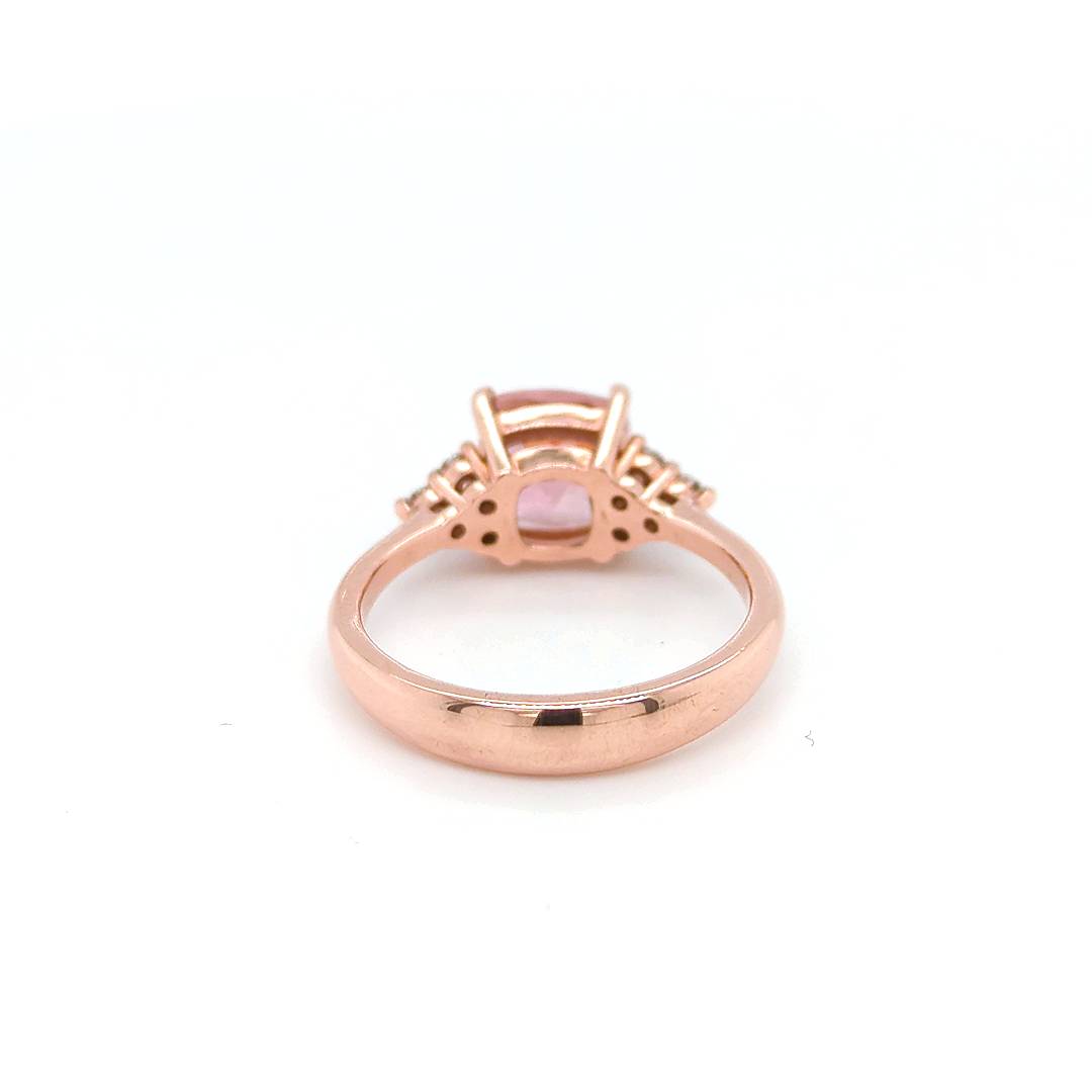 PINK TOURMALINE & DIAMOND RING