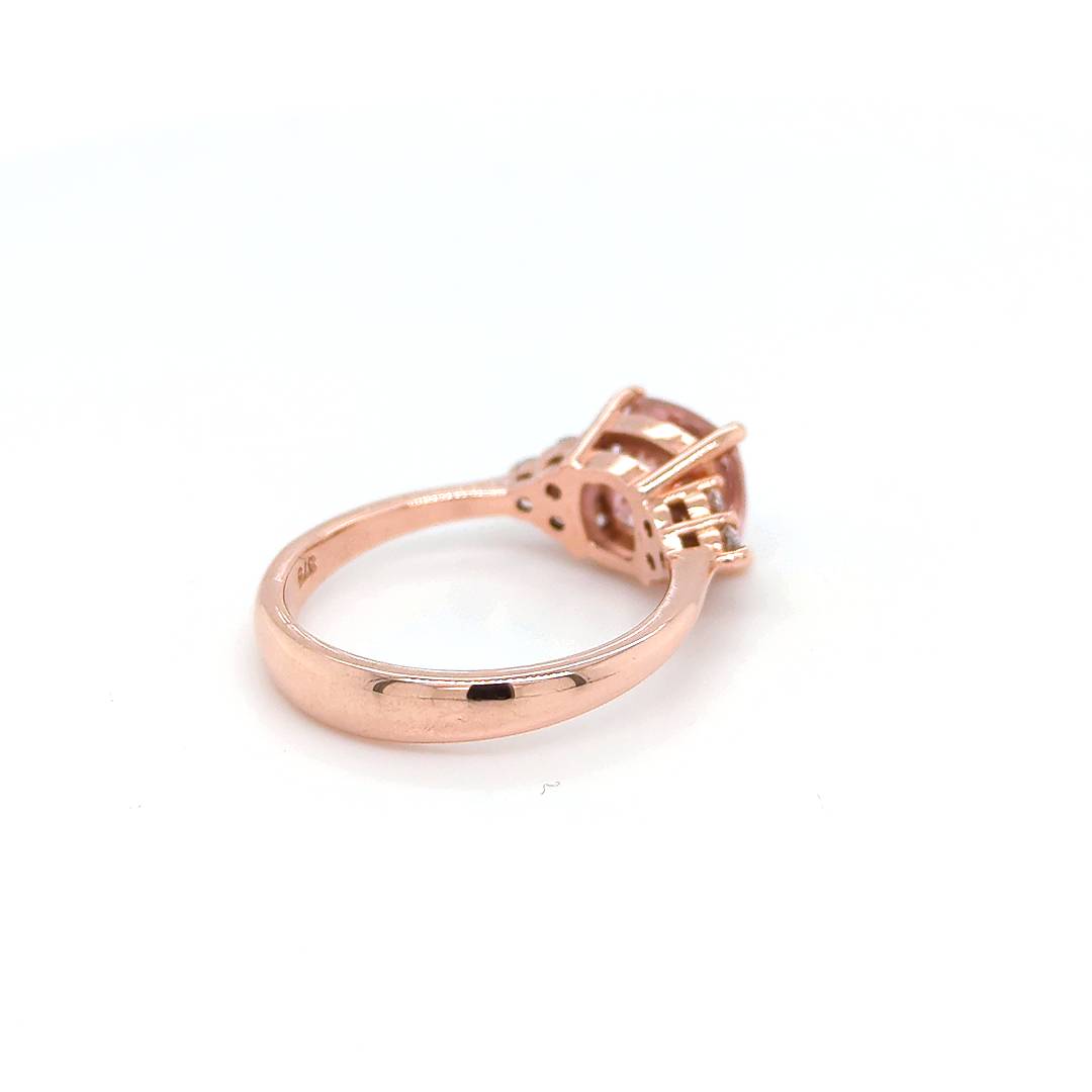 PINK TOURMALINE & DIAMOND RING