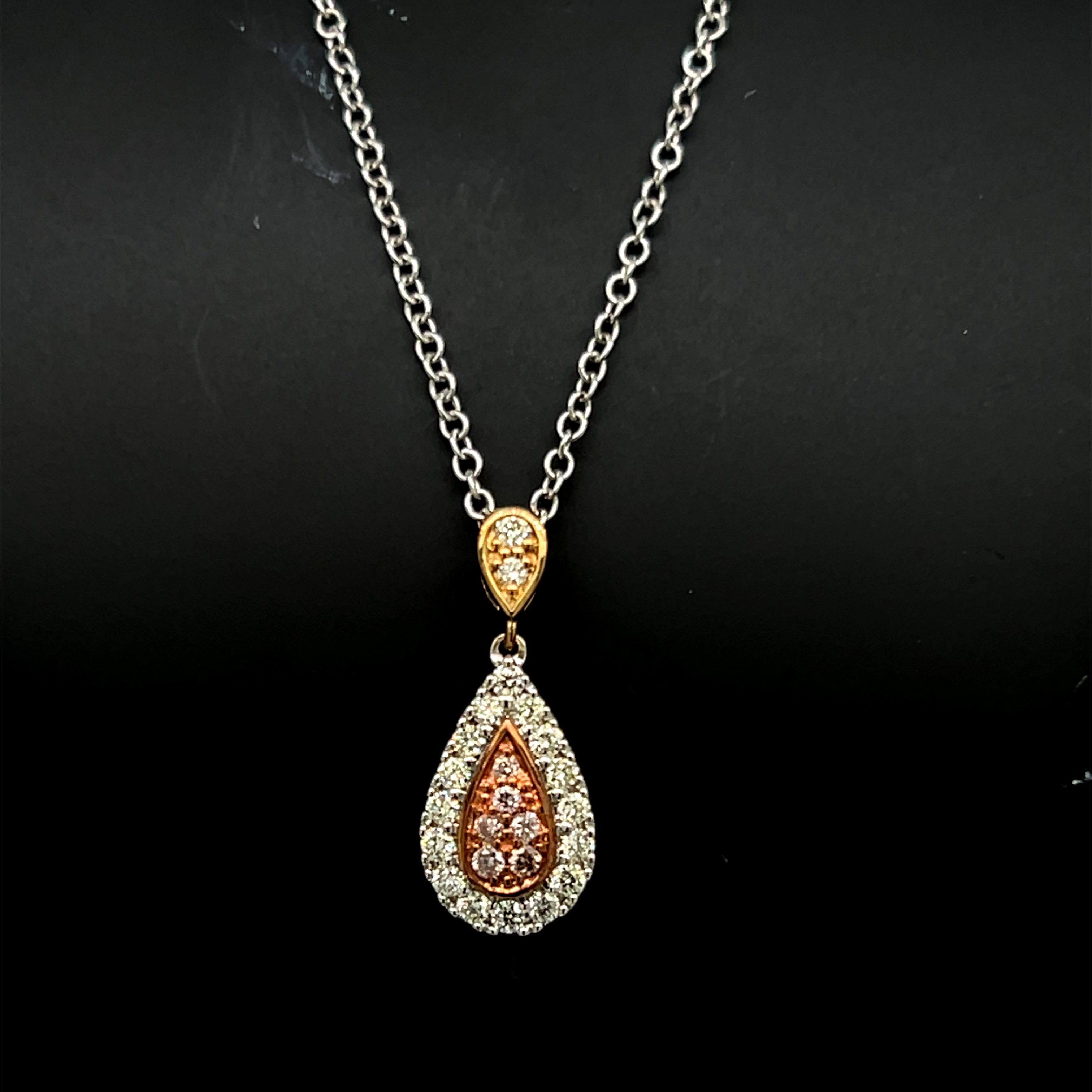 9ct Yellow Gold Pear-Shaped Diamond Pendant