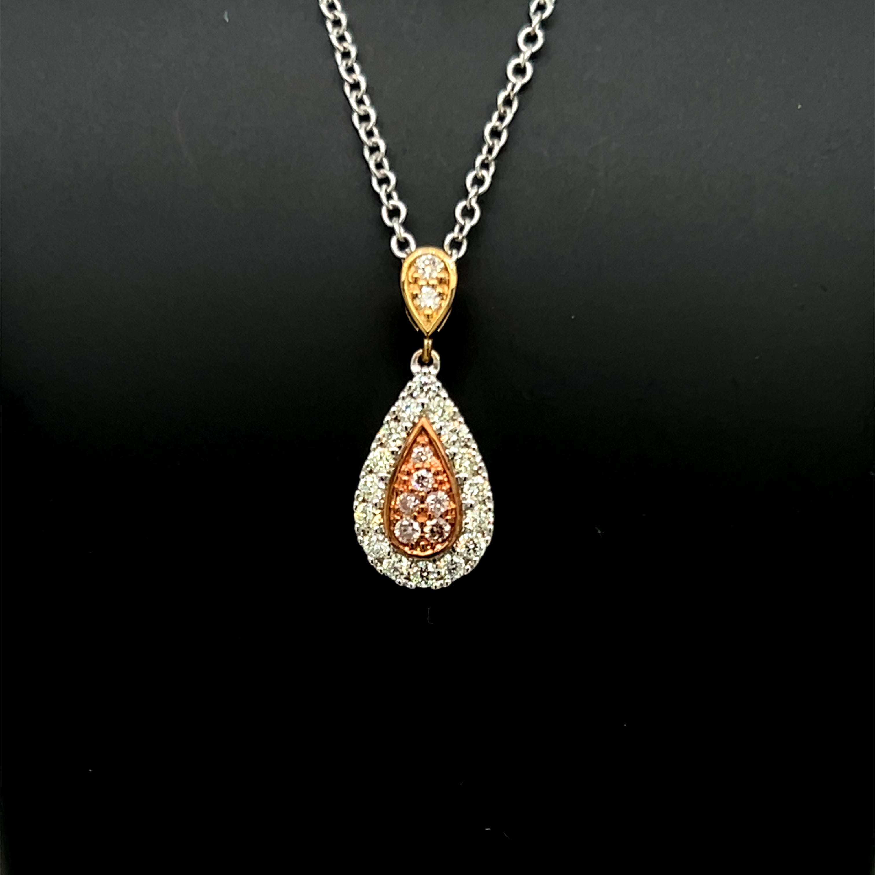 9ct Yellow Gold Pear-Shaped Diamond Pendant