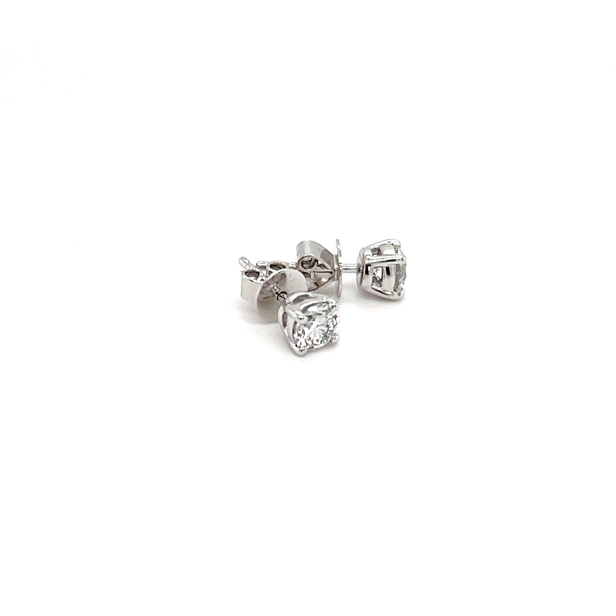 9ct White Gold 0.80ct Diamond Stud Earrings