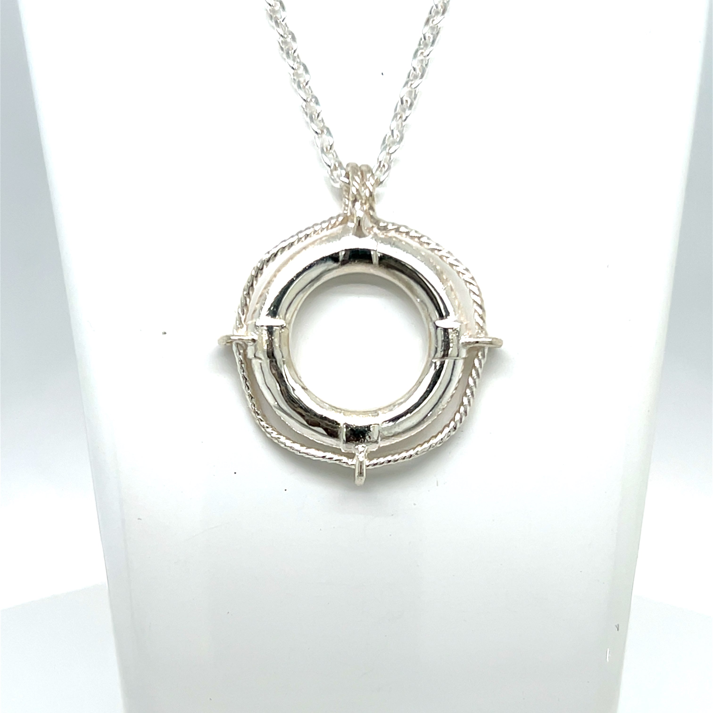 STERLING SILVER LIFE BUOY PENDANT