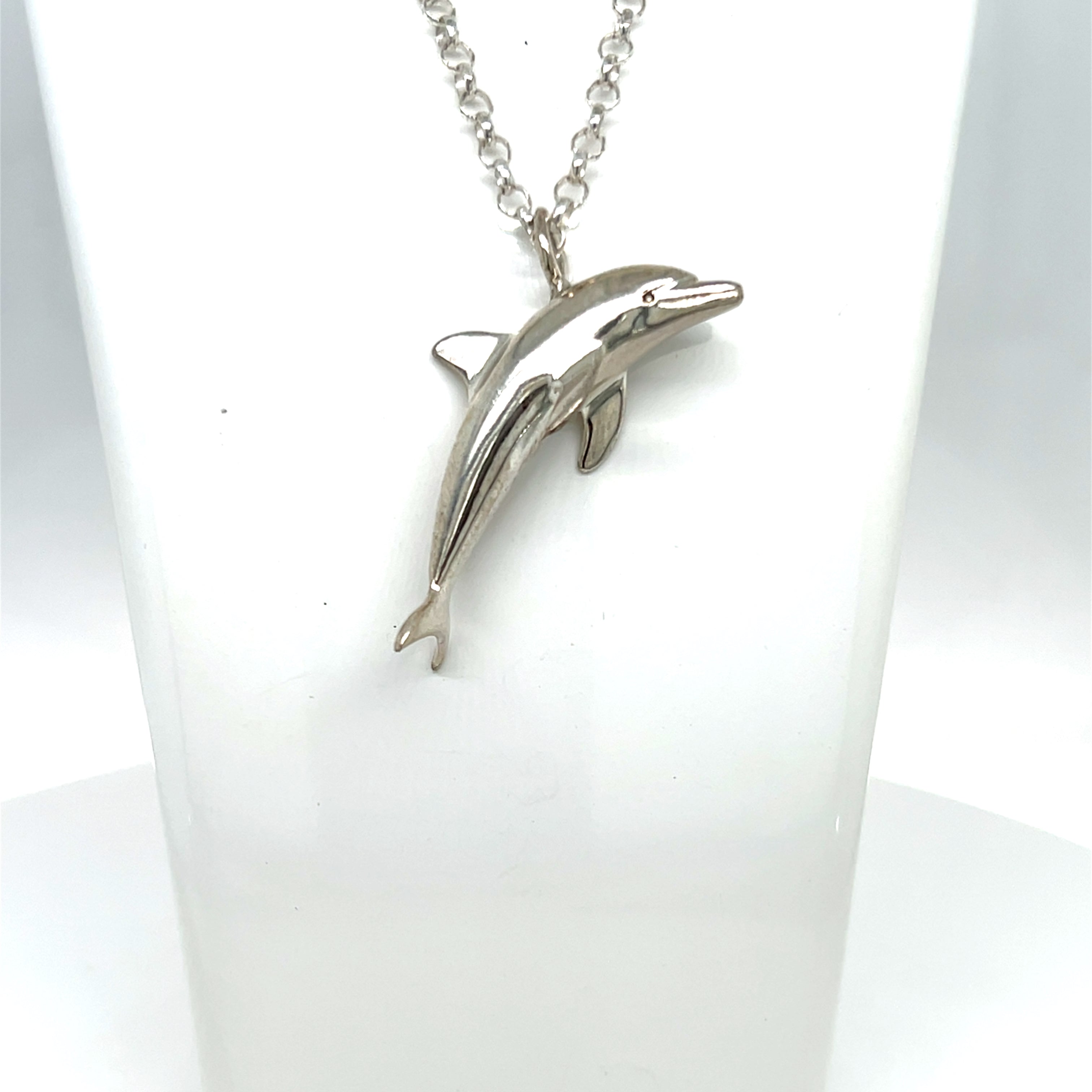 HANDMADE STERLING SILVER DOLPHIN PENDANT