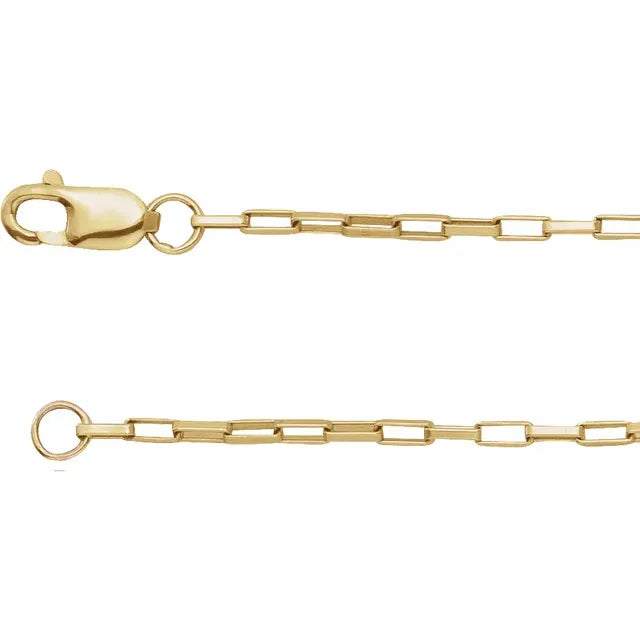 14K Yellow Gold-Filled Elongated Box Chain