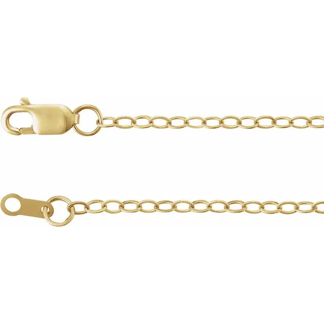 14K Yellow Gold-Filled Flat Cable Chain