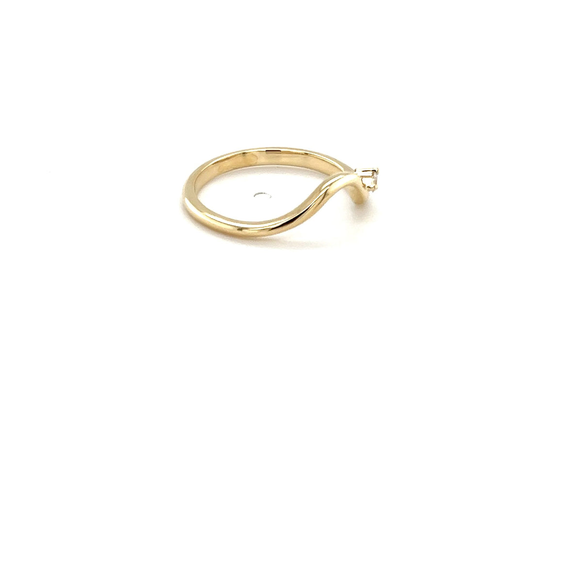 9ct Yellow Gold Round Lab-Grown Diamond Ring