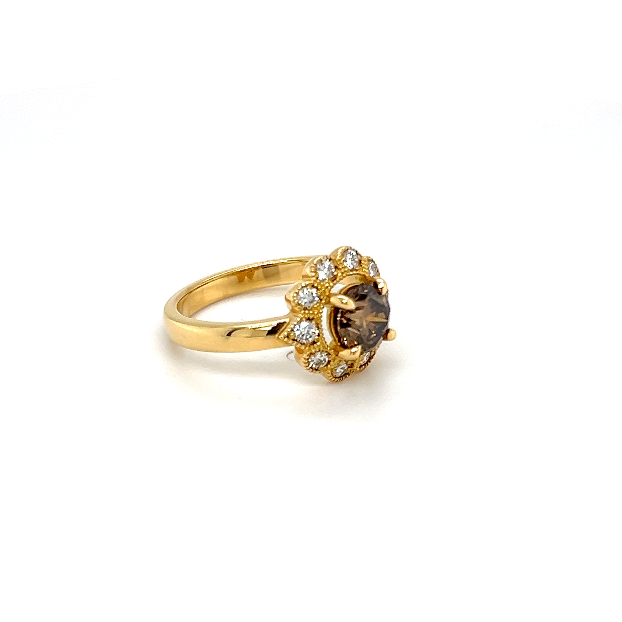 Argyle Chocolate Diamond Ring 18ct Yellow Gold (certificate)