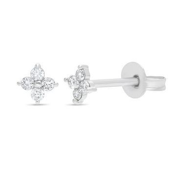9ct White Gold Lab-Grown Diamond Earrings