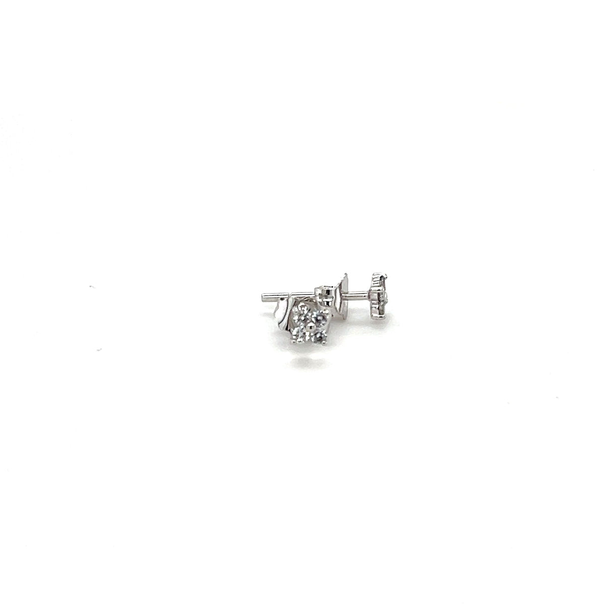 9ct White Gold Lab-Grown Diamond Earrings