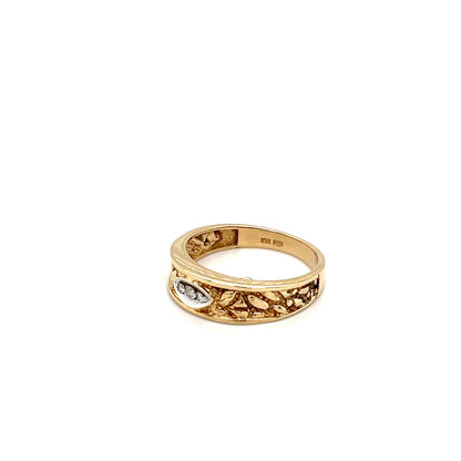 10ct Yellow Gold Diamond Men's Ring