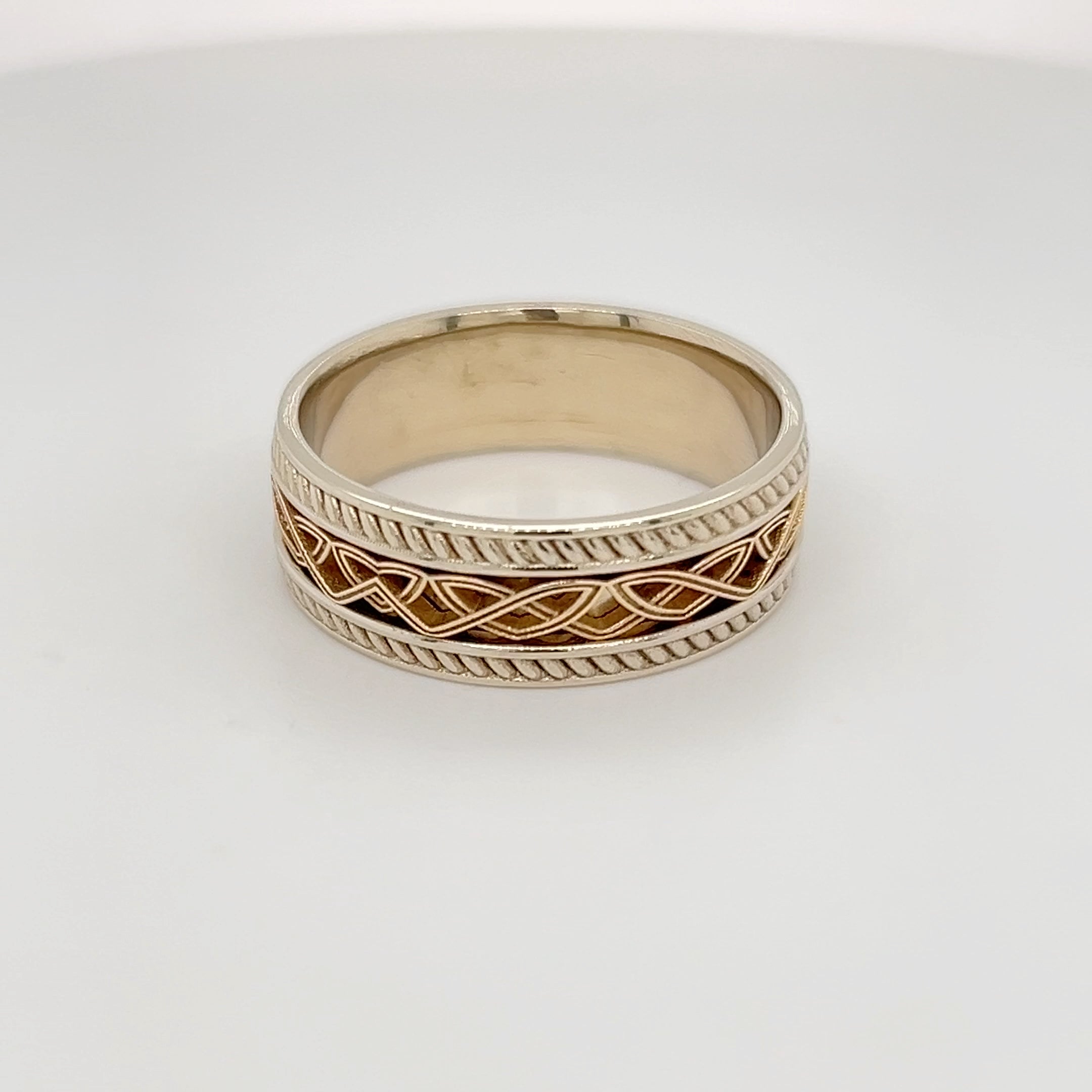 9ct White & Yellow Gold Men's Ring