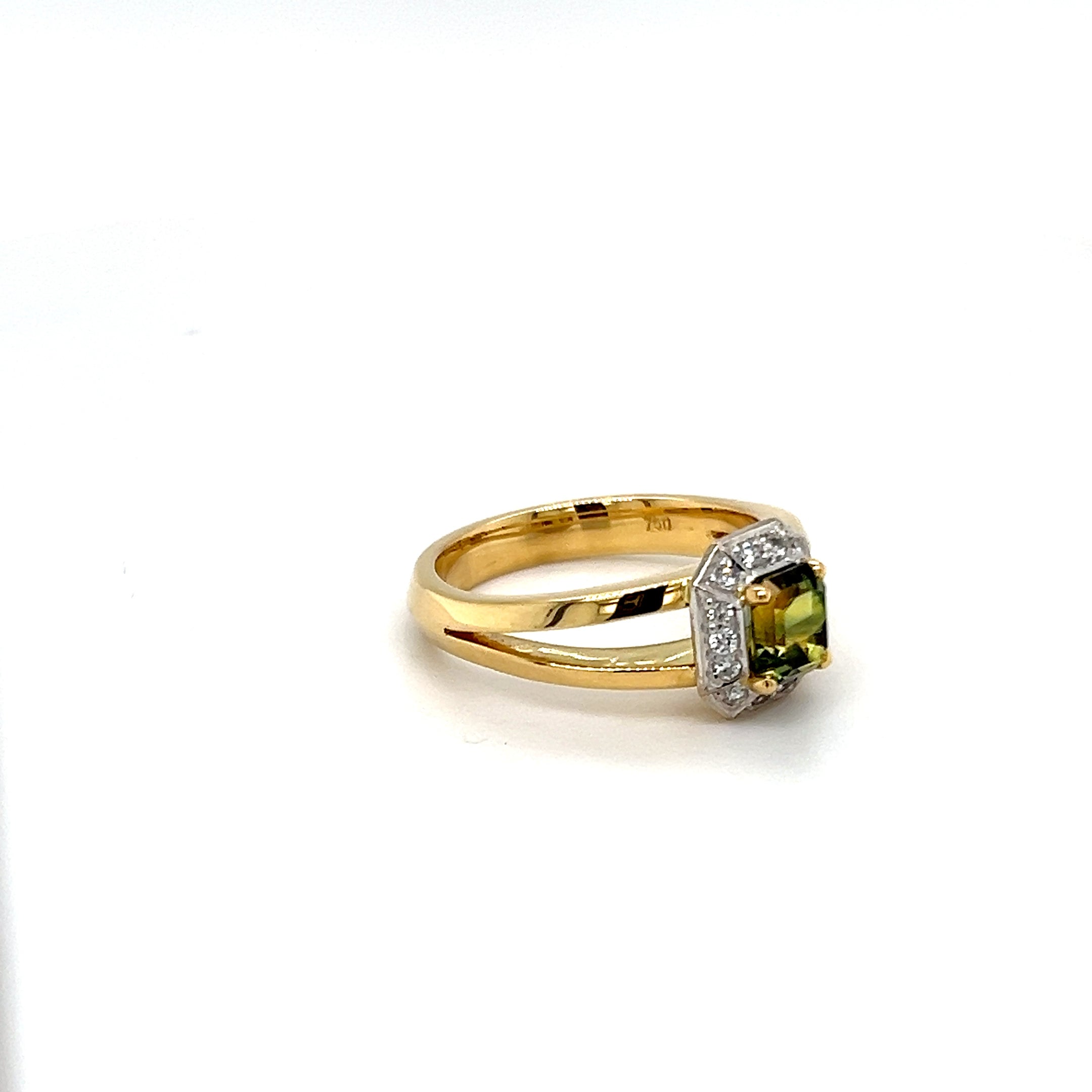 18ct Yellow Gold Parti Sapphire Ring