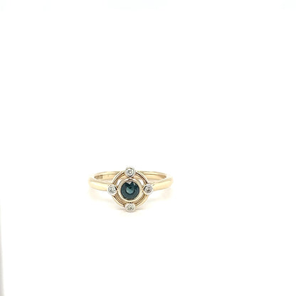 9ct Yellow Gold Sapphire Ring
