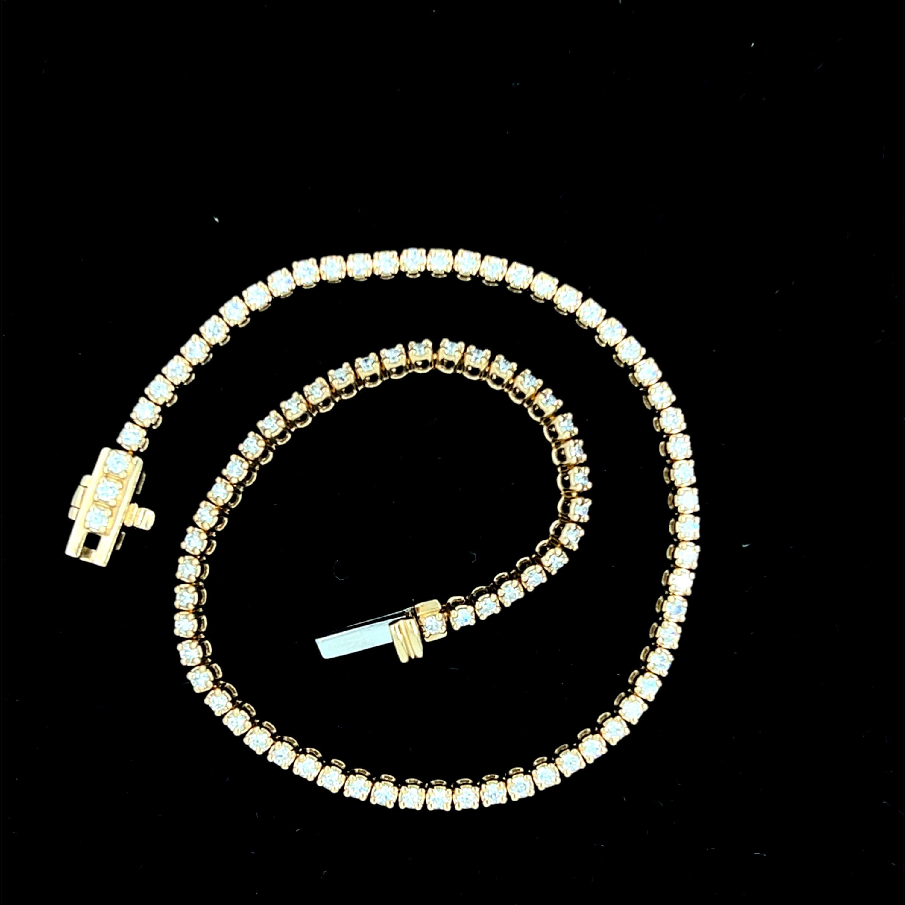 9ct Yellow Gold Tennis Bracelet