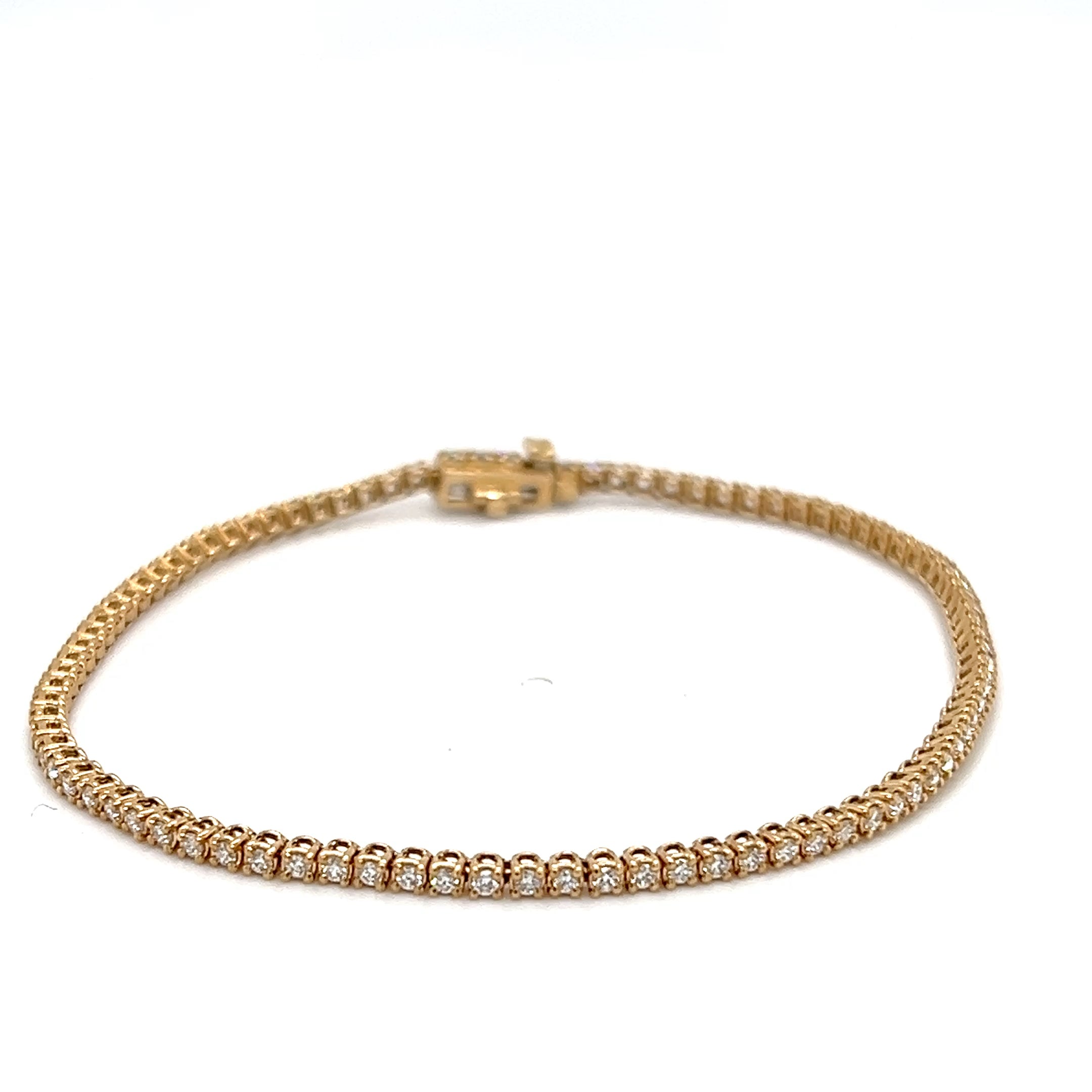 9ct Yellow Gold Tennis Bracelet
