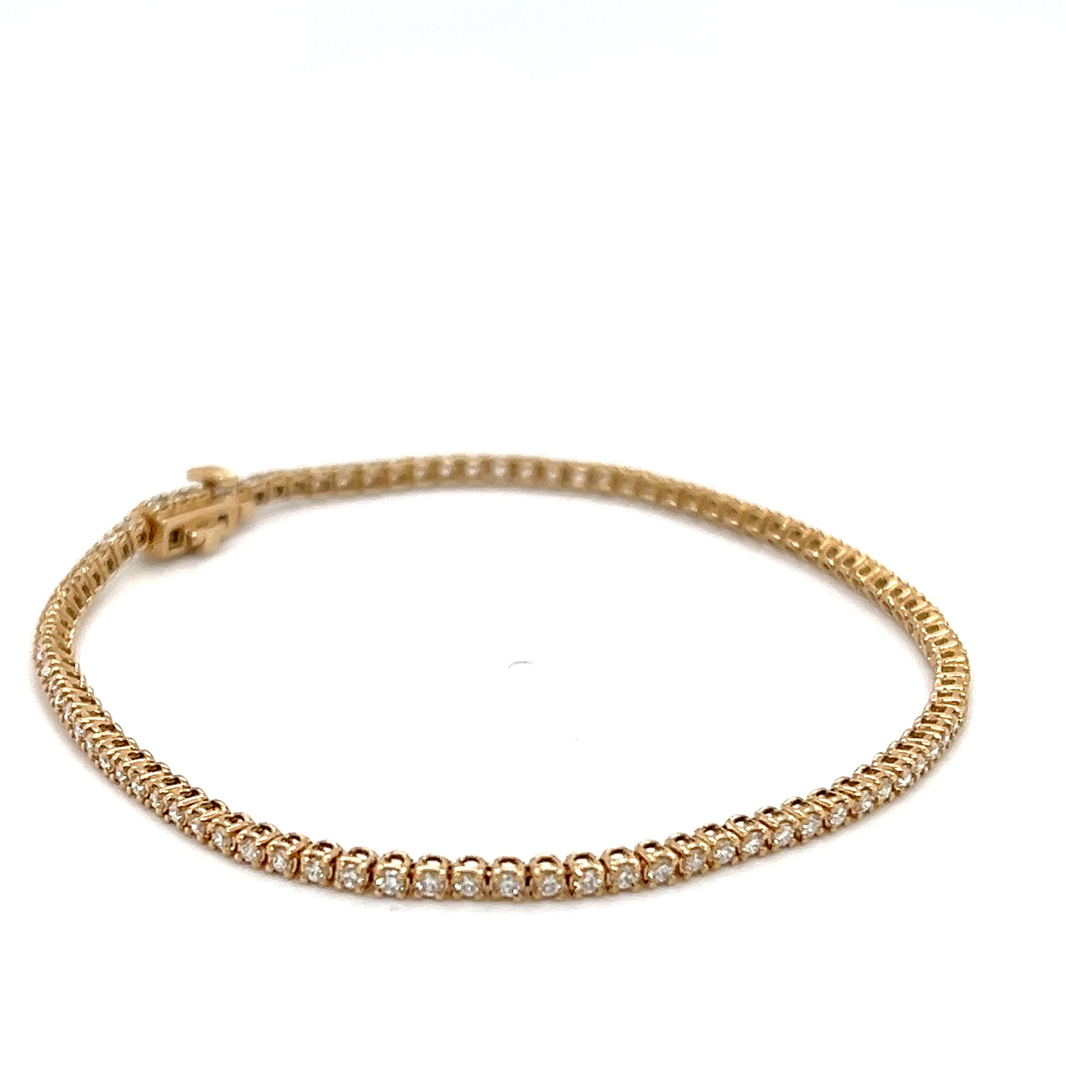 9ct Yellow Gold Tennis Bracelet