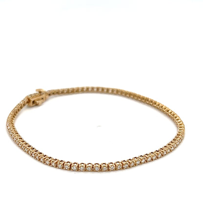 9ct Yellow Gold Tennis Bracelet