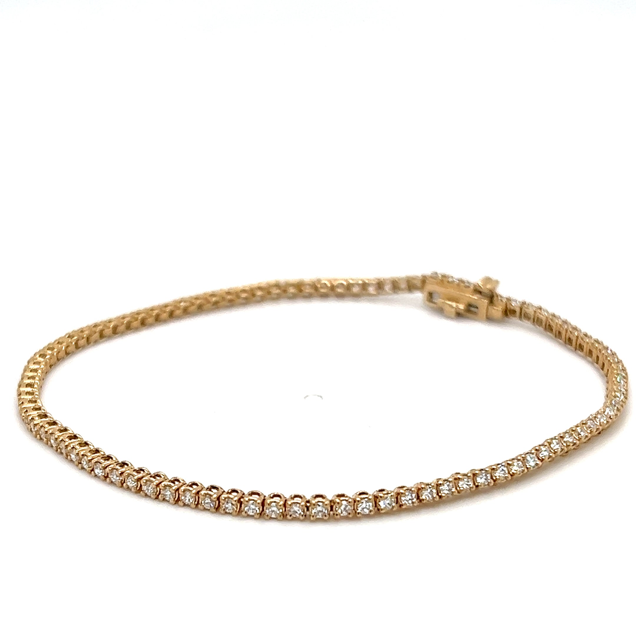 9ct Yellow Gold Tennis Bracelet