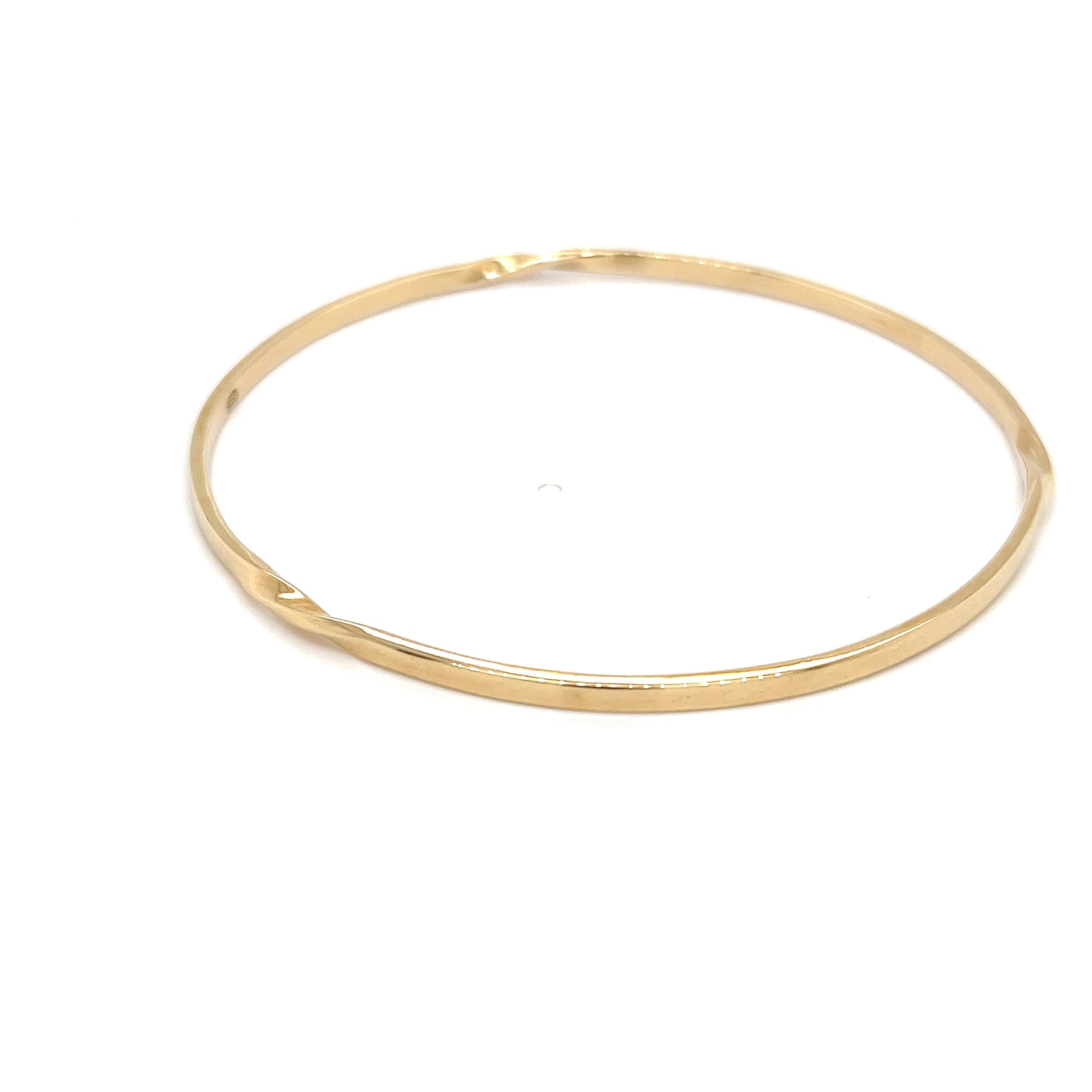9ct Yellow Gold Twisted Bangle