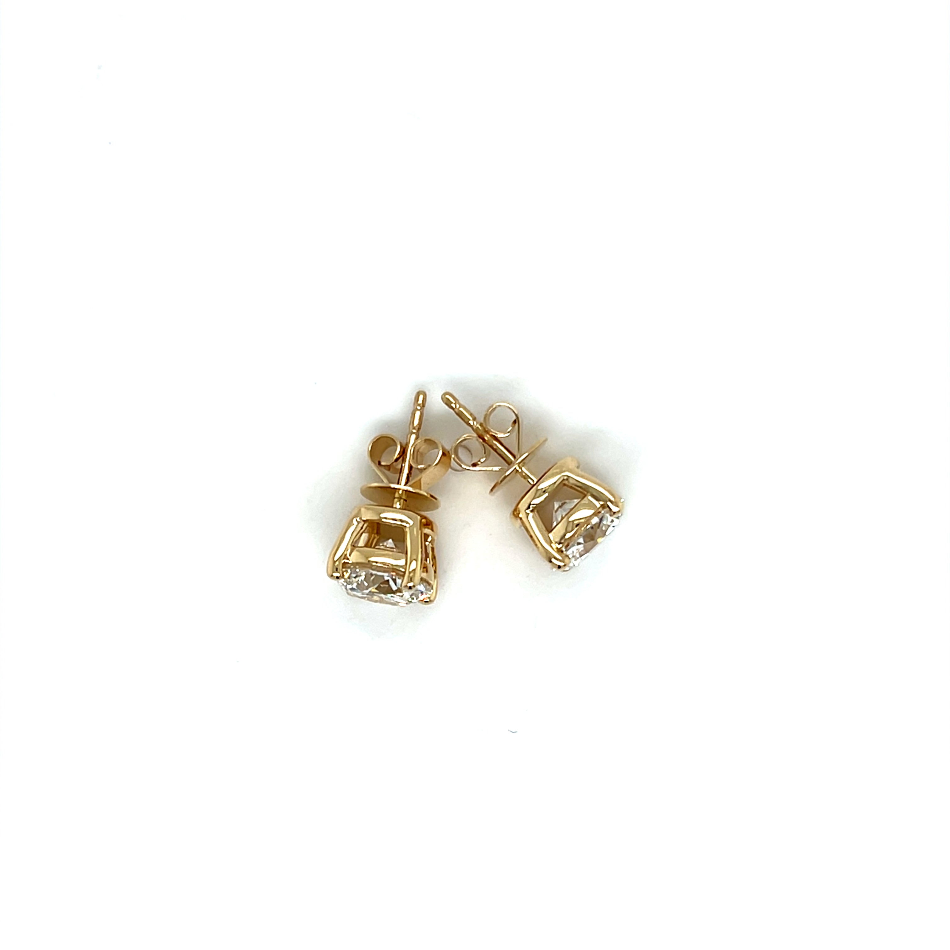 9ct Yellow Gold Diamond Stud Earrings