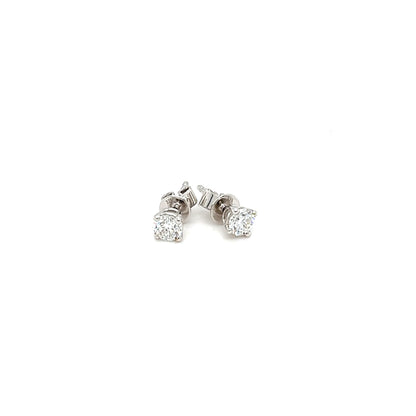 9ct White Gold 0.05ct Diamond Stud Earrings