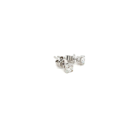 9ct White Gold 0.05ct Diamond Stud Earrings
