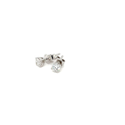 9ct White Gold 0.05ct Diamond Stud Earrings