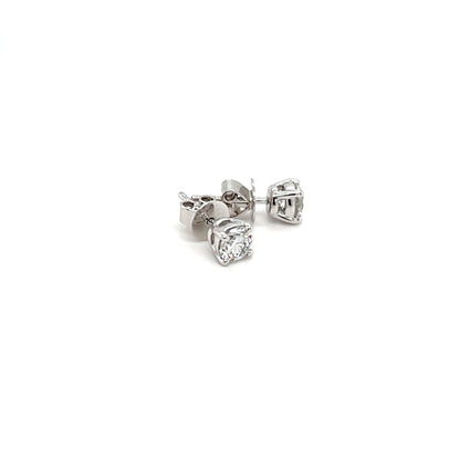9ct White Gold 0.80ct Diamond Stud Earrings