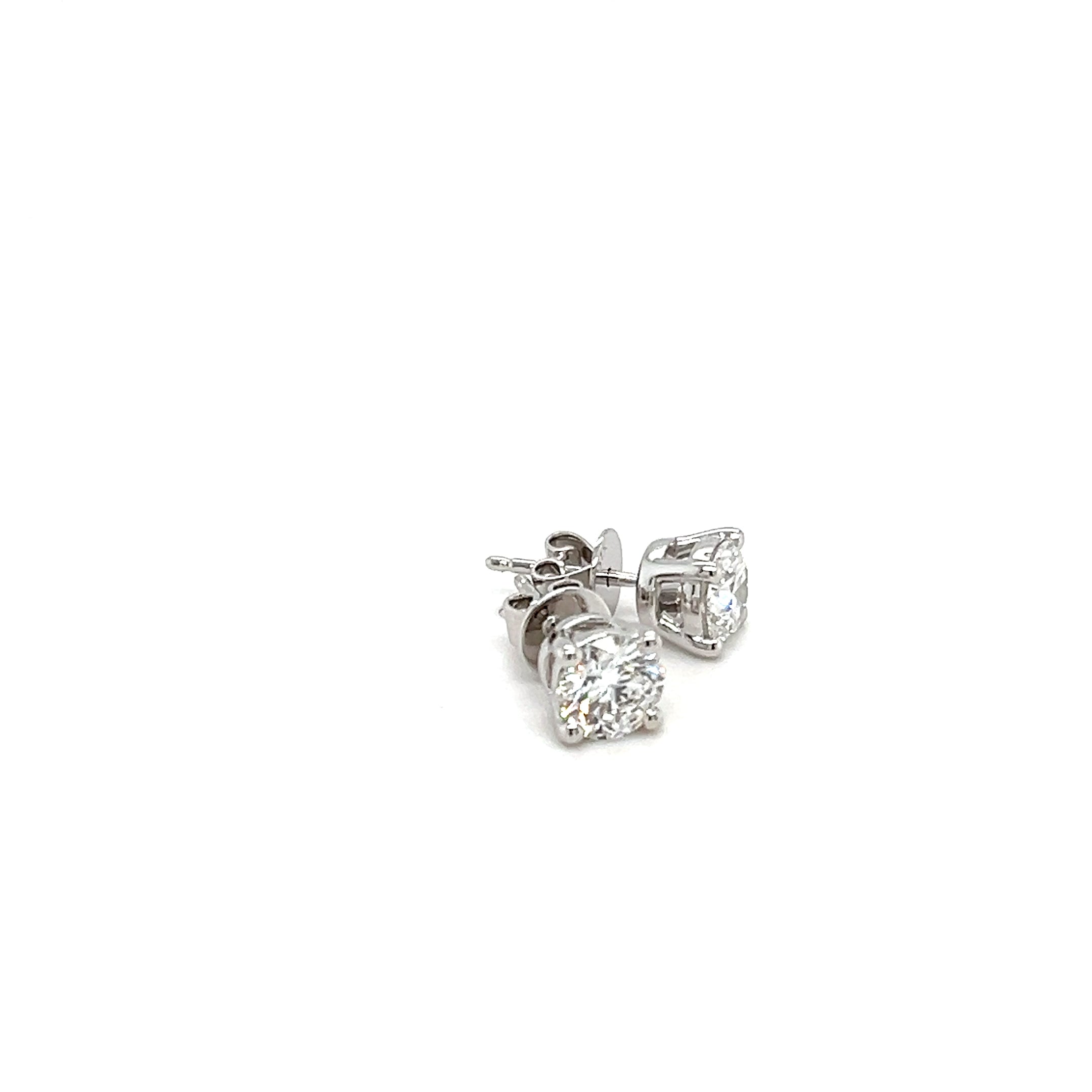 9ct White Gold 1.53ct Diamond Stud Earrings