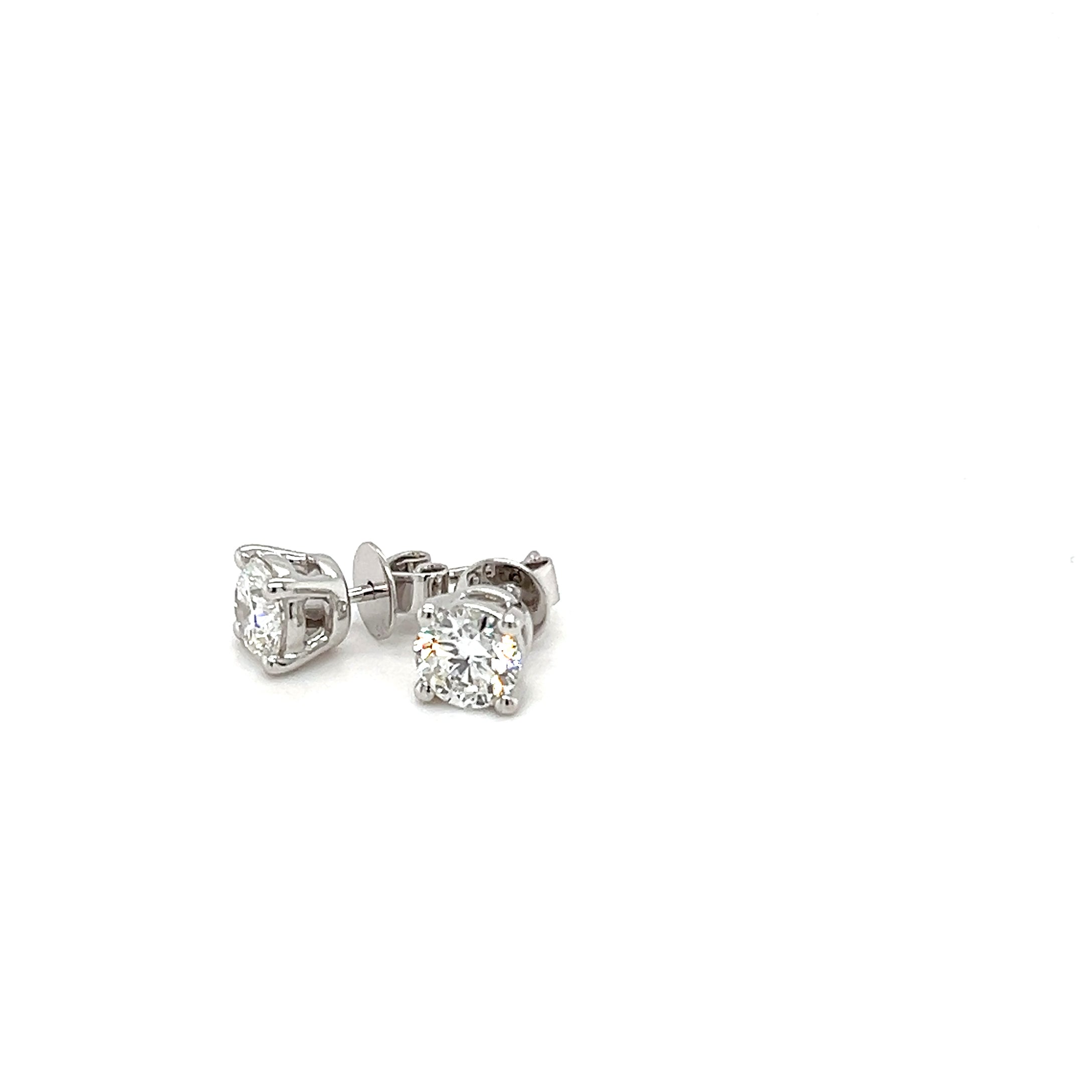 9ct White Gold 1.53ct Diamond Stud Earrings