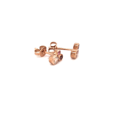 PINK SAPPHIRE TOURMALINE & MORGANITE EARRINGS