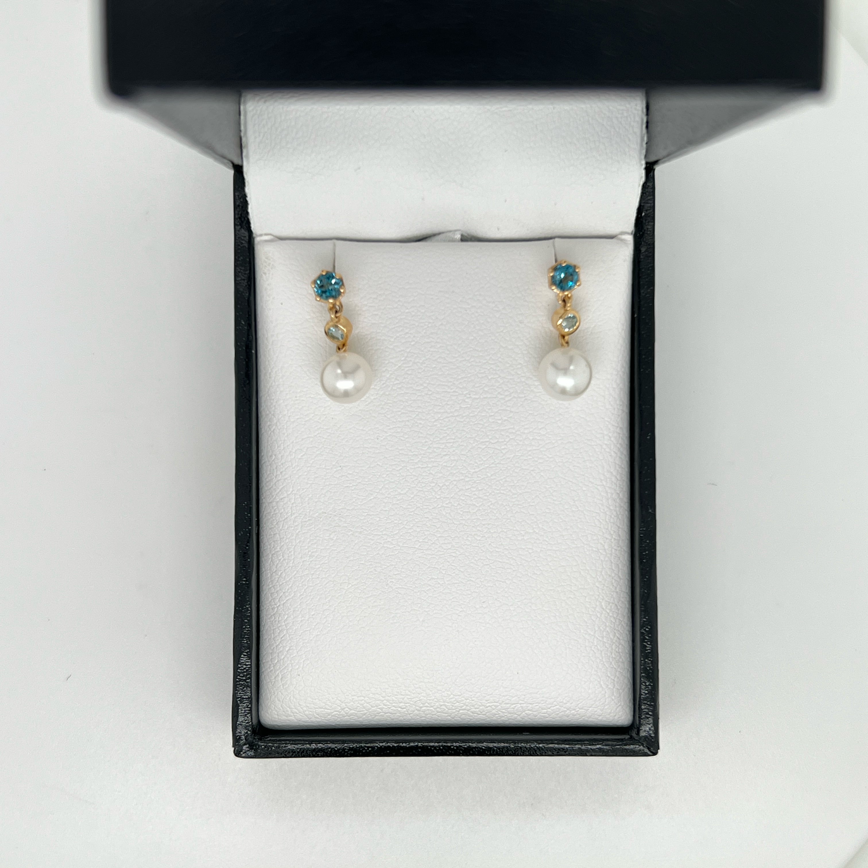 Topaz and Pearl Earrings