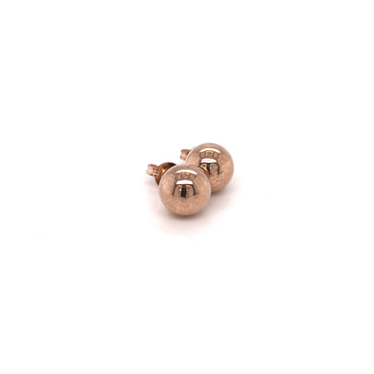 9CT ROSE GOLD HEAVY BALL STUDS