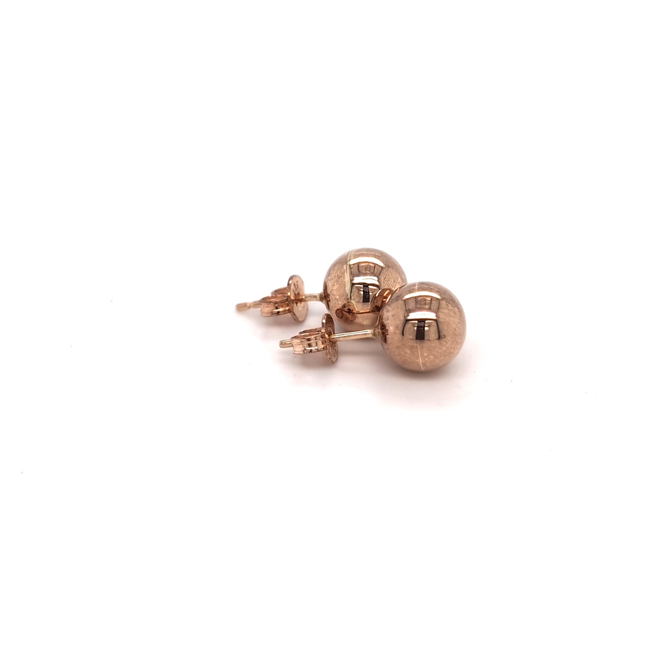 9CT ROSE GOLD HEAVY BALL STUDS