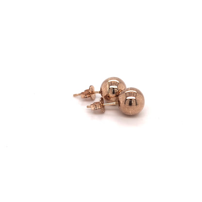 9CT ROSE GOLD HEAVY BALL STUDS