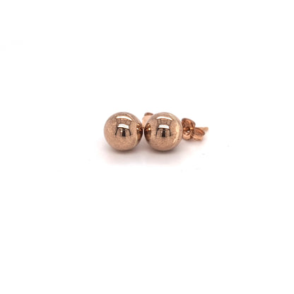 9CT ROSE GOLD HEAVY BALL STUDS