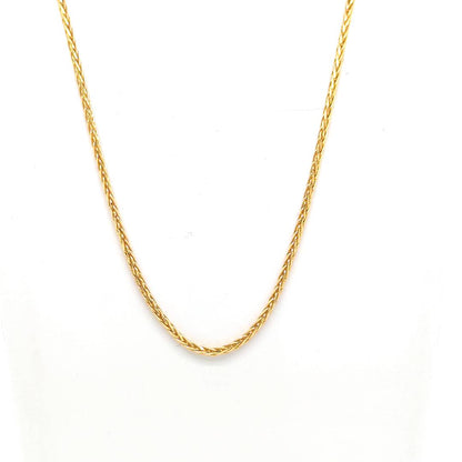 9CT YELLOW GOLD ITALIAN SPIGA CHAIN 45CM. Custom jewellery Sunshine Coast & Australia 