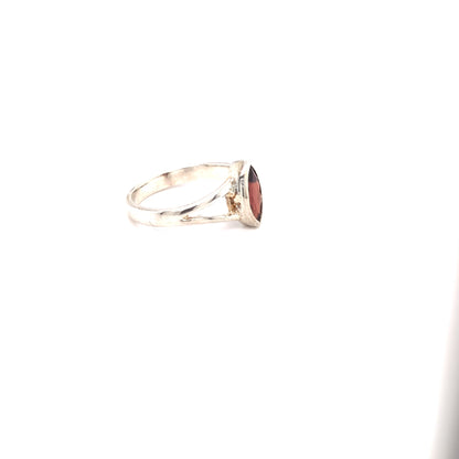 MARQUISE GARNET STIRLING SILVER RING