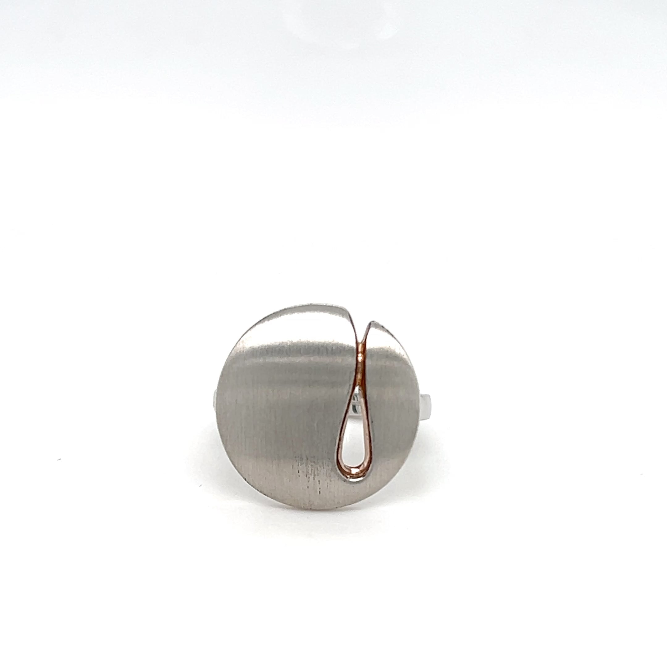STERLING SILVER GOLD PLATED RING