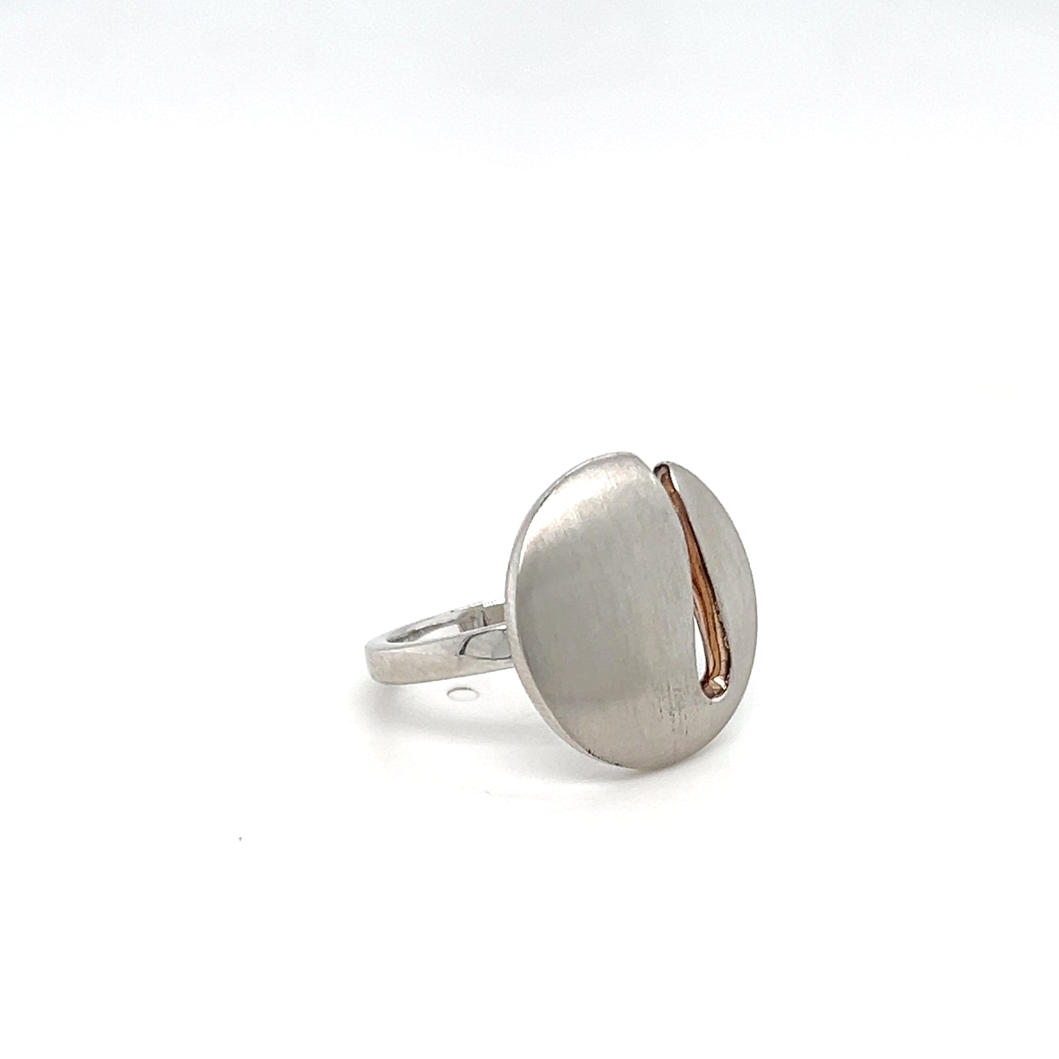 STERLING SILVER GOLD PLATED RING