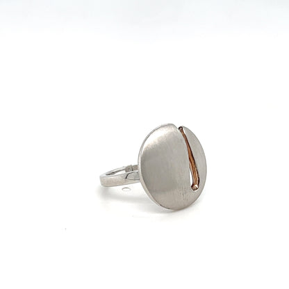 STERLING SILVER GOLD PLATED RING
