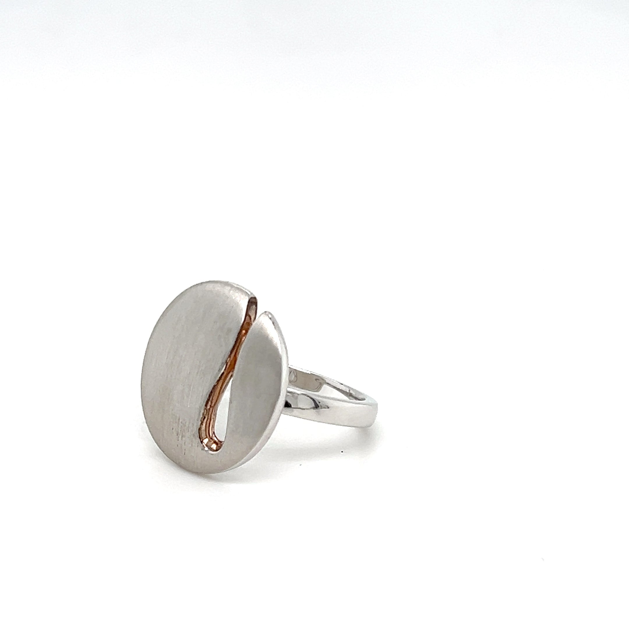 STERLING SILVER GOLD PLATED RING