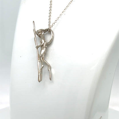 HANDMADE STERLING SILVER SPEARFISHER PENDANT