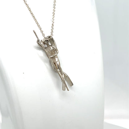 HANDMADE STERLING SILVER SPEARFISHER PENDANT