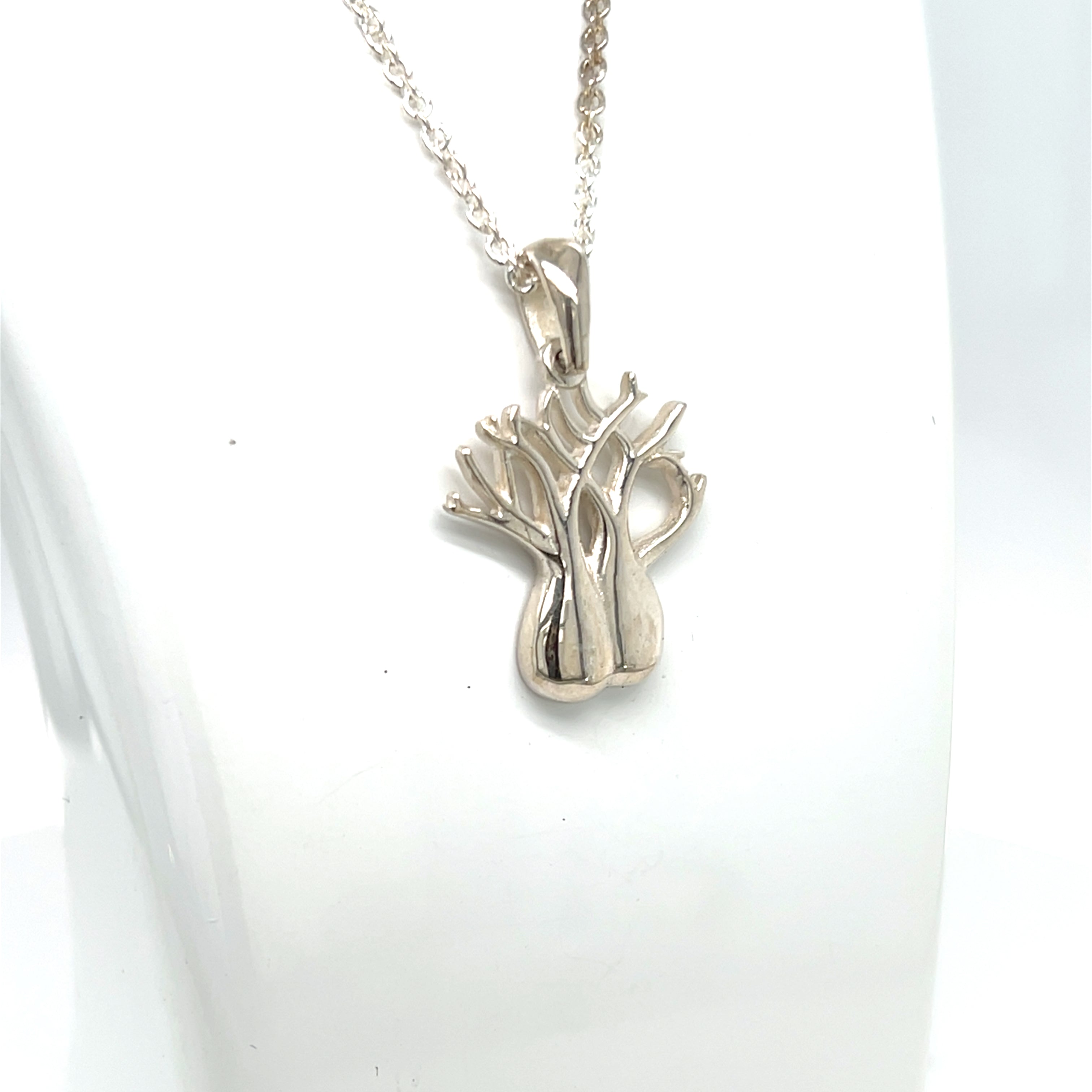 STERLING SILVER BOAB TREE PENDANT