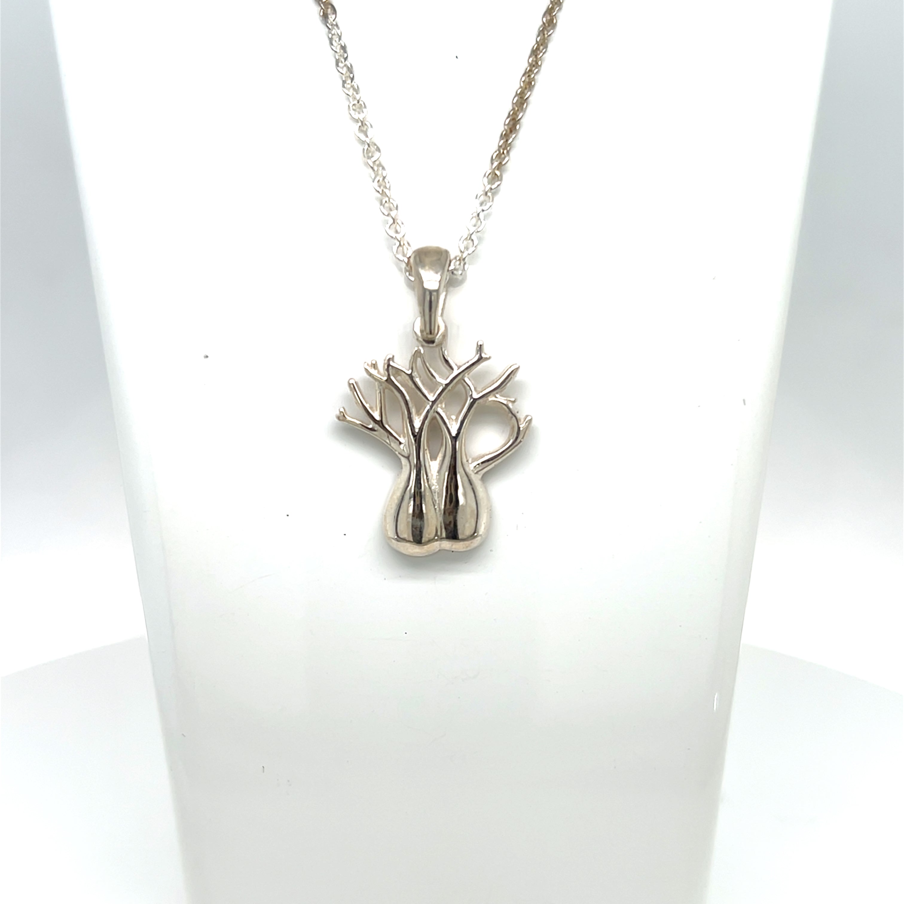 STERLING SILVER BOAB TREE PENDANT