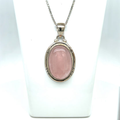 Rose Quartz Oval Pendant