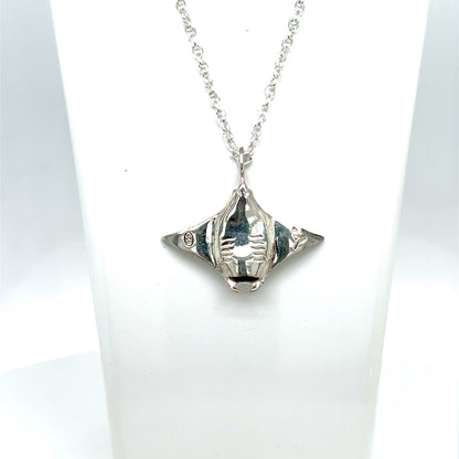 STERLING SILVER MANTA RAY PENDANT