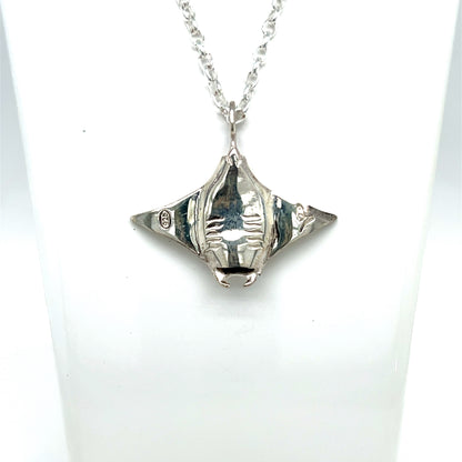 STERLING SILVER MANTA RAY PENDANT