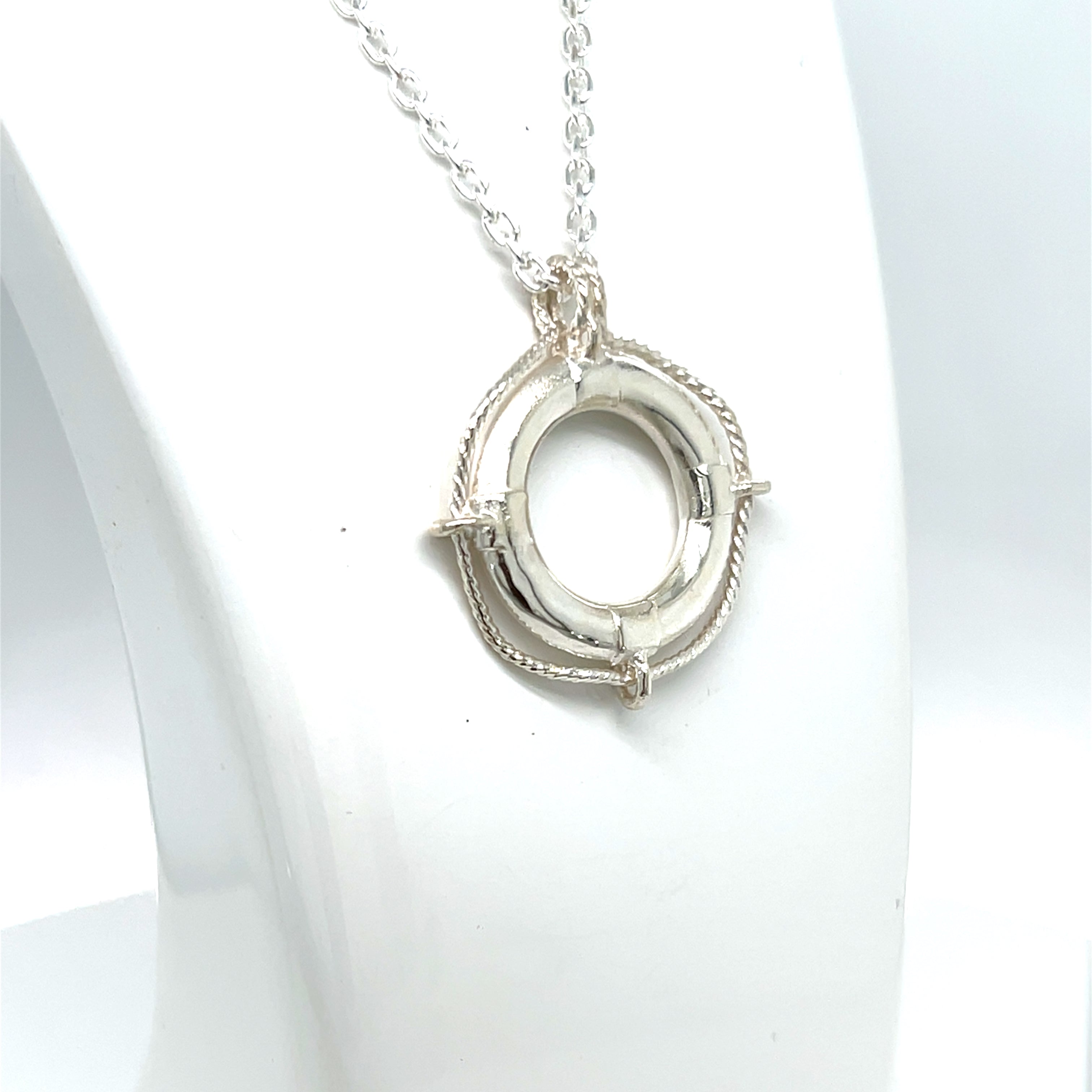 STERLING SILVER LIFE BUOY PENDANT